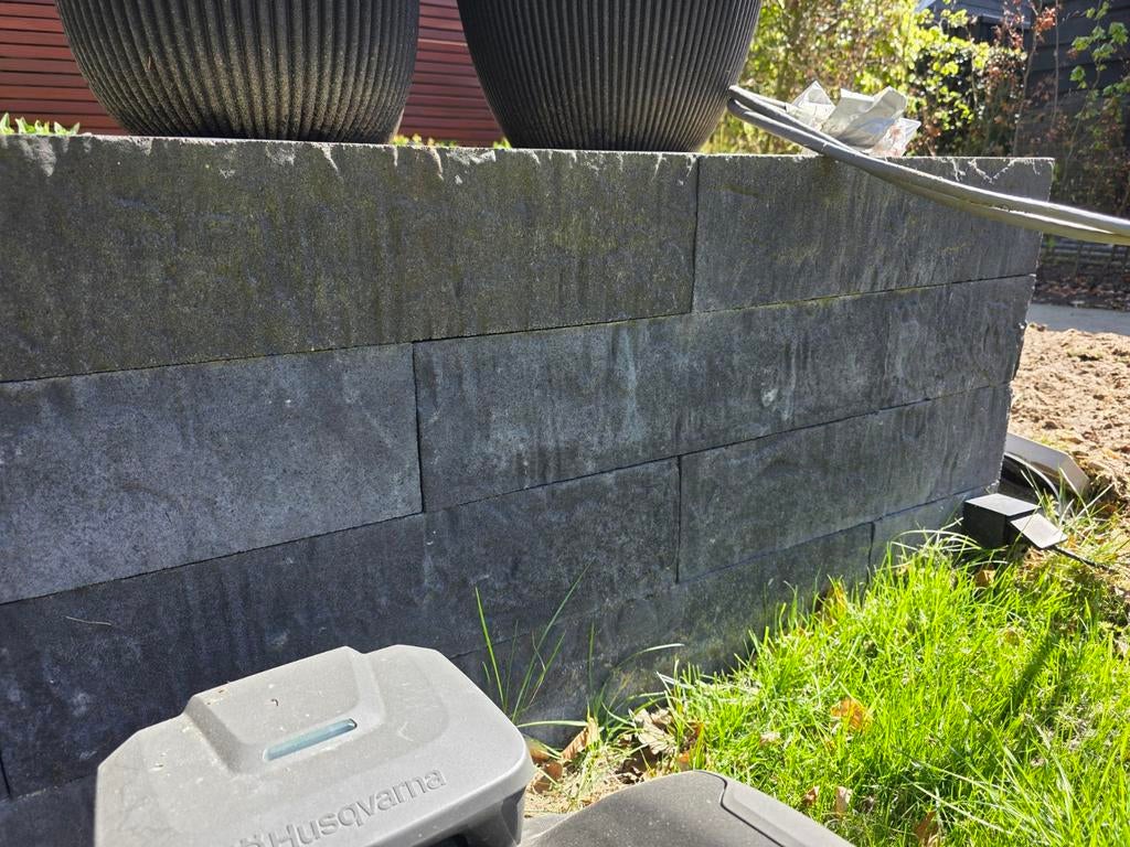 4 Nieuwe Geomattone Stapelblokken 15x15x60cm antraciet, Ophalen, Nieuw, Antraciet, Overige typen