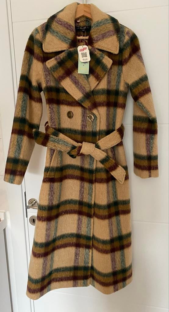 King Louie, wollen jas, maat 36, nieuw, Kleding | Dames, Ophalen of Verzenden, Nieuw, Maat 36 (S), Beige