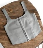 H&m nieuw dames grijs crop top s 36, Kleding | Dames, Tops, Verzenden, Nieuw, Grijs, Maat 36 (S)