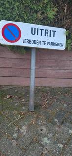 Parkeerverbod bordje met paaltje, Ophalen, IJzer