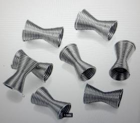 7x12mm donker zilver kleur diabolo spacers. 15 stuks, Ophalen of Verzenden, Nieuw, Tussenstuk of Tussenkraal