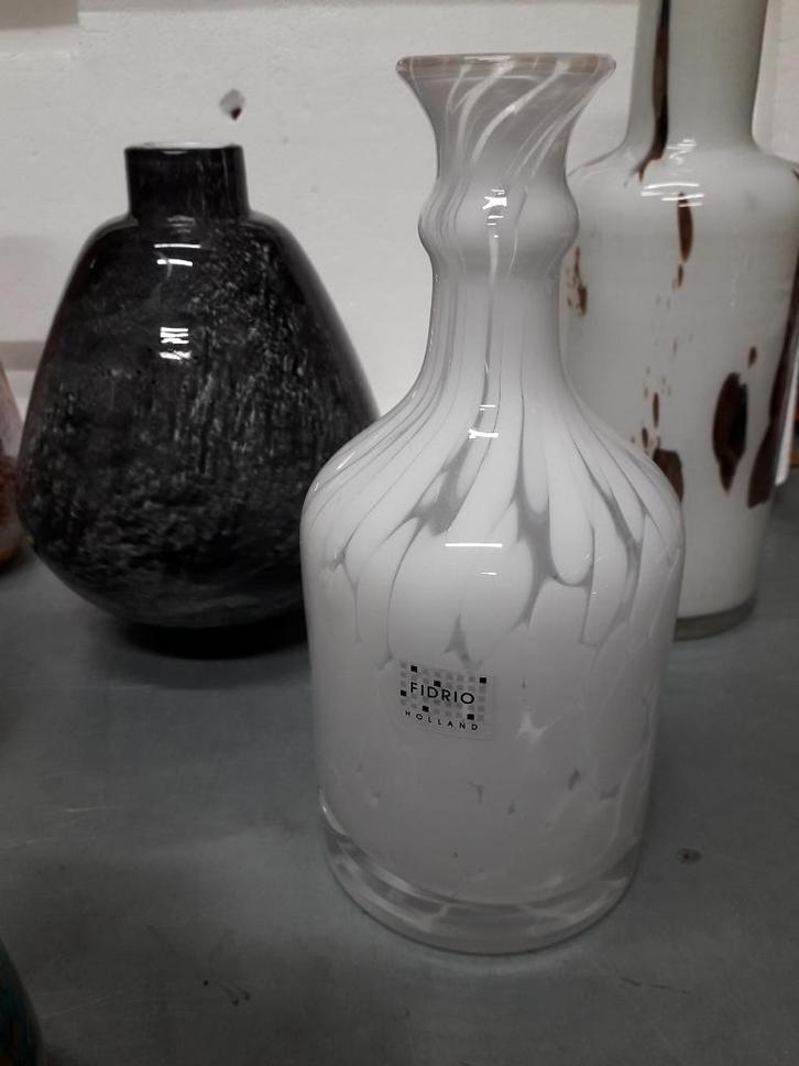 4 PRACHTIGE VINTAGE FIDRIO DESIGN VAZEN ( per stuk te koop, Antiek en Kunst, Antiek | Glas en Kristal, Ophalen of Verzenden