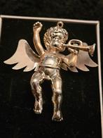 Zilveren Engel Bedel met Trompet, Overige merken, Gebruikt, Ophalen of Verzenden, 1 bedel