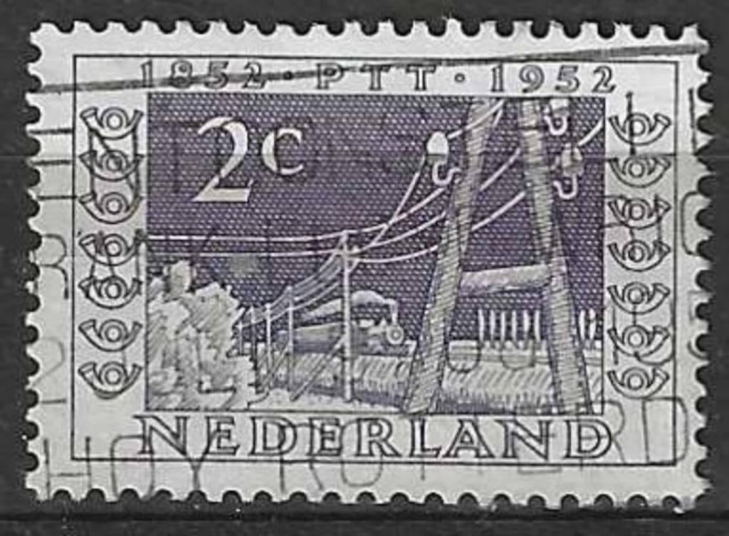 Nederland 1952 - Yvert 574 - 100 Jaar P.T.T. - 2 c. (ST), Verzenden, Gestempeld