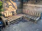 Pallet tuinbank hoekmodel, Ophalen, Gebruikt, Hout