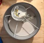 2x Grijze lampenkap met diffuser, 25 cm, Rond, Ophalen of Verzenden, Zo goed als nieuw, Grijs