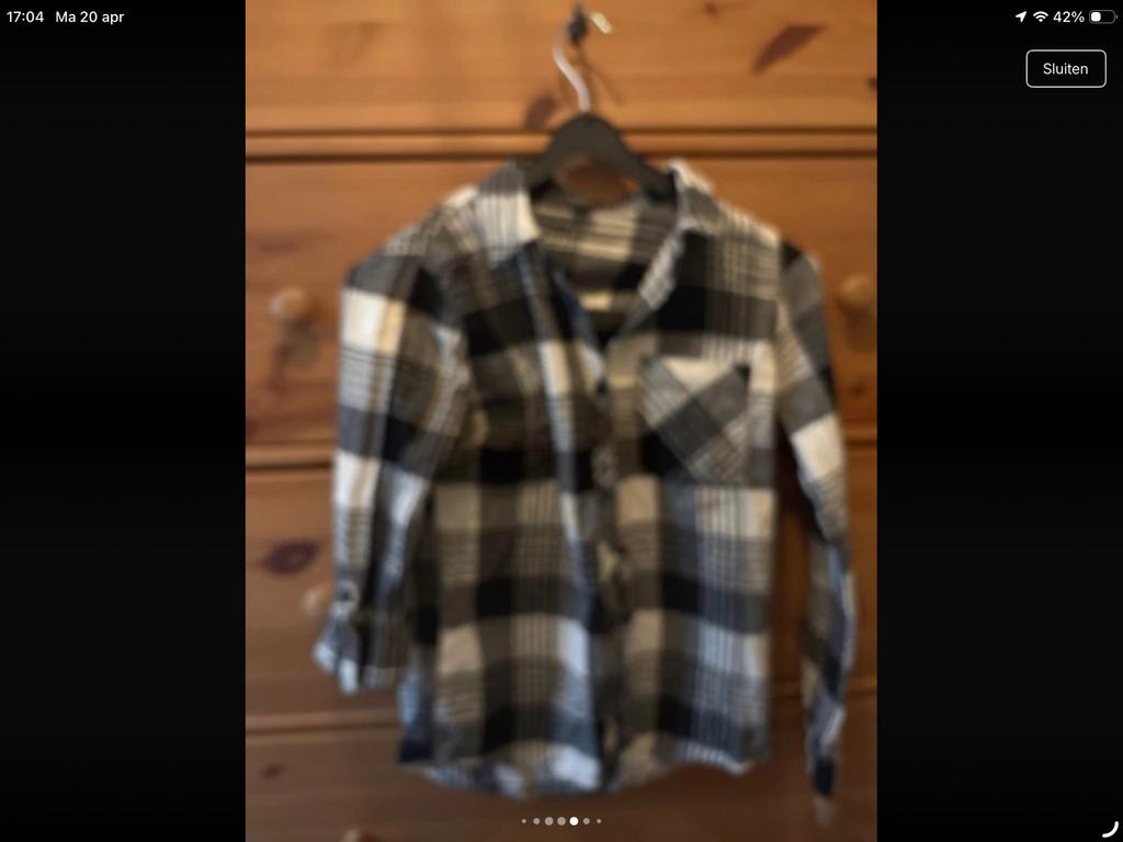 Primark geruit overhemd maat 34, Verzenden, Zo goed als nieuw, Maat 34 (XS) of kleiner, Zwart