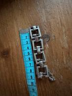 Zilveren vierkanten armband, Sieraden, Tassen en Uiterlijk, Armbanden, Ophalen of Verzenden, Zilver