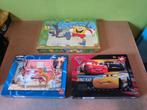 Drie kinderpuzzels: Spongebob, Disney en Cars, Ophalen of Verzenden, Meer dan 50 stukjes, Gebruikt, 4 tot 6 jaar