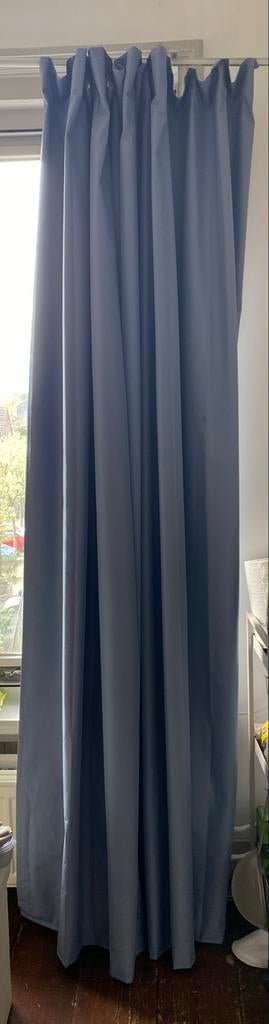 Blauw gordijn, 200 cm hoog, Huis en Inrichting, Stoffering | Gordijnen en Lamellen, Ophalen, Gebruikt, Blauw, 200 cm of meer