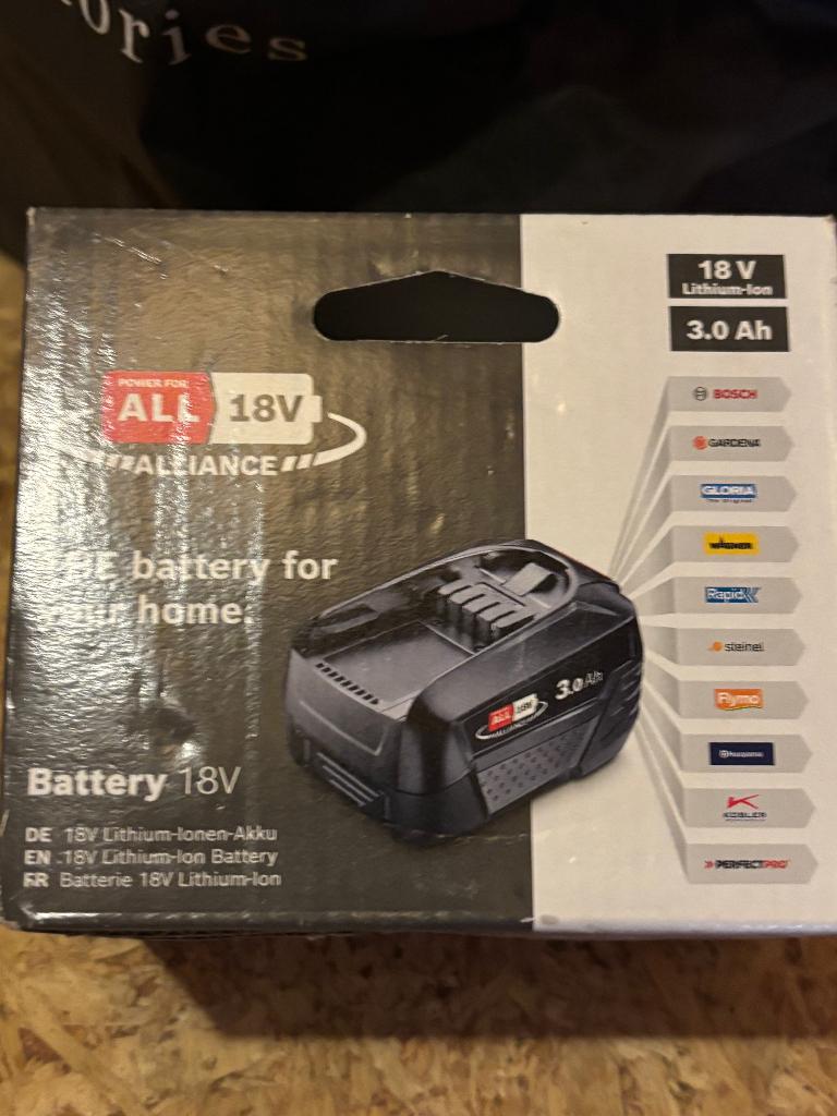Bosch Power for All PBA 18V 3.0 Ah accu's, Ophalen of Verzenden, Nieuw