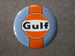GULF EMAILLE RECLAMEBORD, Ophalen, Gebruikt, Reclamebord