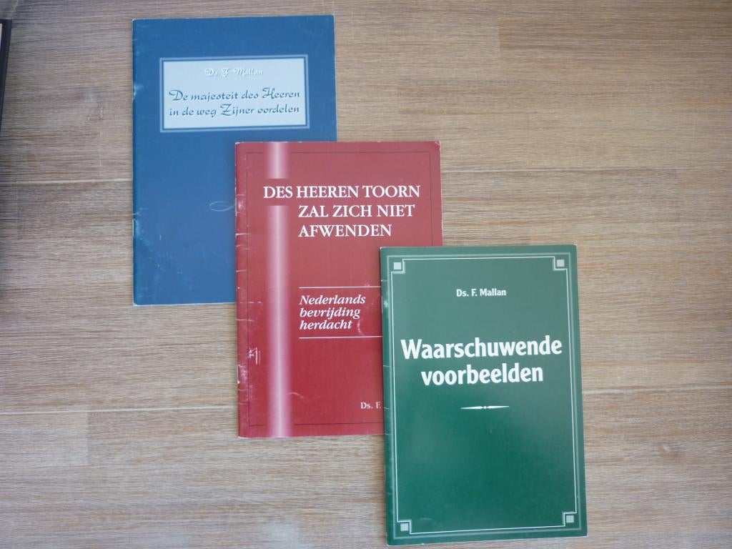 Ds. F. Mallan - Drie preken boekjes, Boeken, Godsdienst en Theologie, Ophalen of Verzenden, Gelezen, Christendom | Protestants