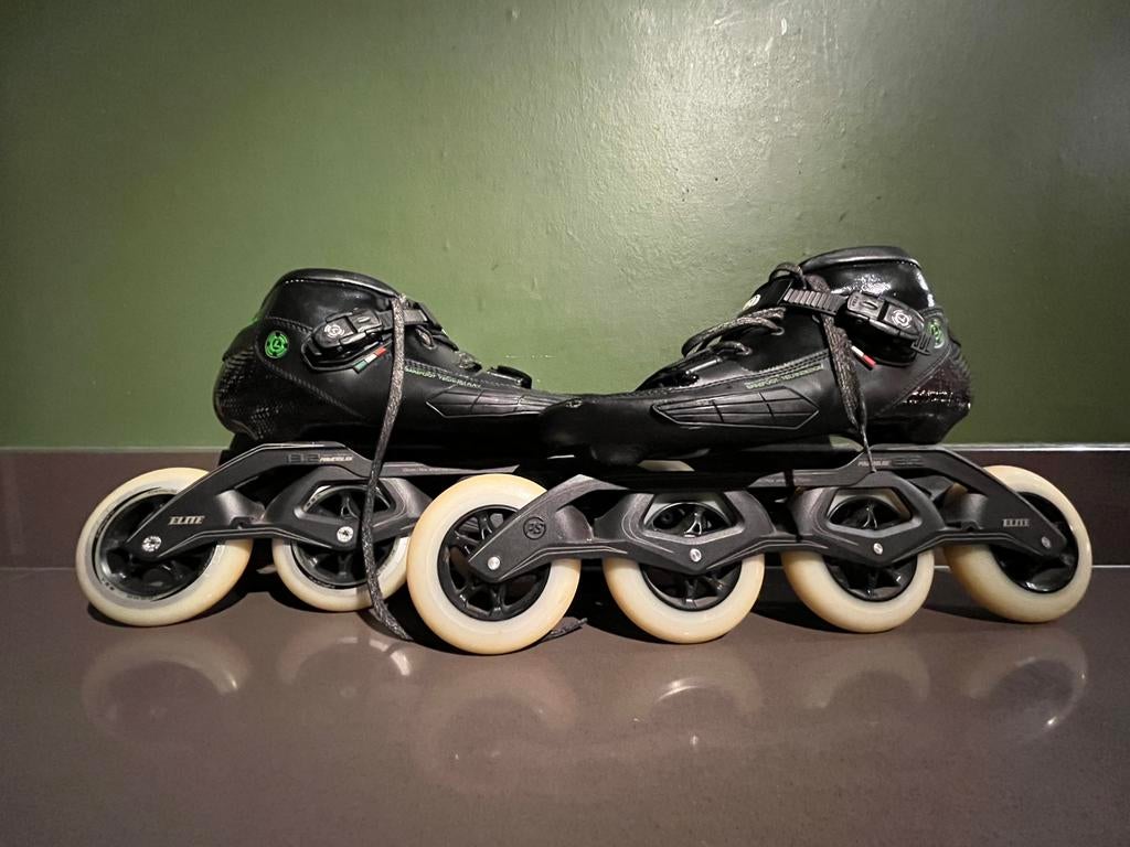 Luigino Challenge mt42-43 + 4x100 poweslide onderstel, Ophalen, Gebruikt