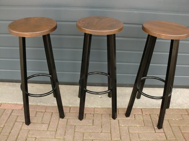 Nieuwe NL productie hufterproof horeca barkrukken, Huis en Inrichting, Barkrukken, Ophalen, 5 krukken of meer, Met voetsteun, 60 tot 90 cm