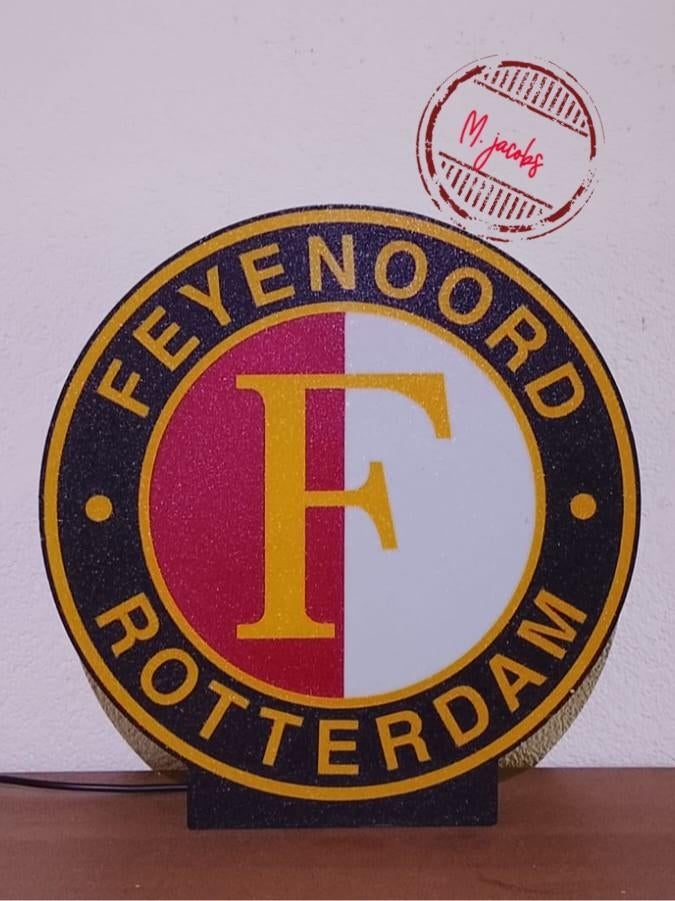 Feyenoord logo met LED verlichting, Verzamelen, Sportartikelen en Voetbal, Ophalen of Verzenden, Nieuw, Feyenoord, Overige typen