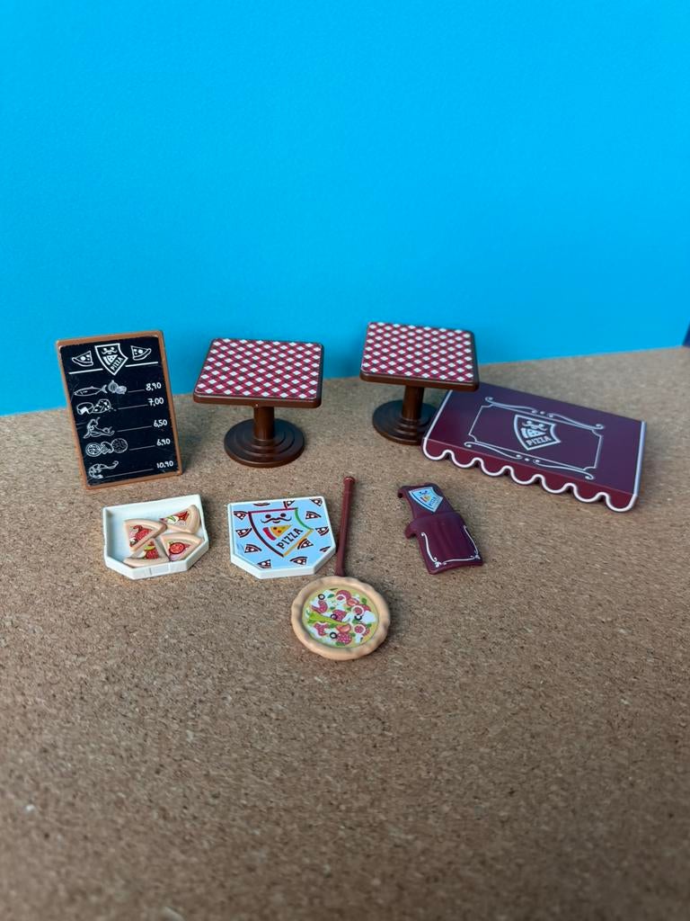 Apr 310: playmobil: onderdelen voor inrichting pizzeria, Kinderen en Baby's, Speelgoed | Playmobil, Ophalen of Verzenden, Zo goed als nieuw