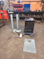 Houthaard met complete rookkanaal set, Ophalen of Verzenden, Gebruikt, Vrijstaande haard, Houthaard