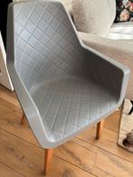 Rivièra Maison eetkamerstoel - Grijs met houten poten, Ophalen, Zo goed als nieuw, Vier, Grijs