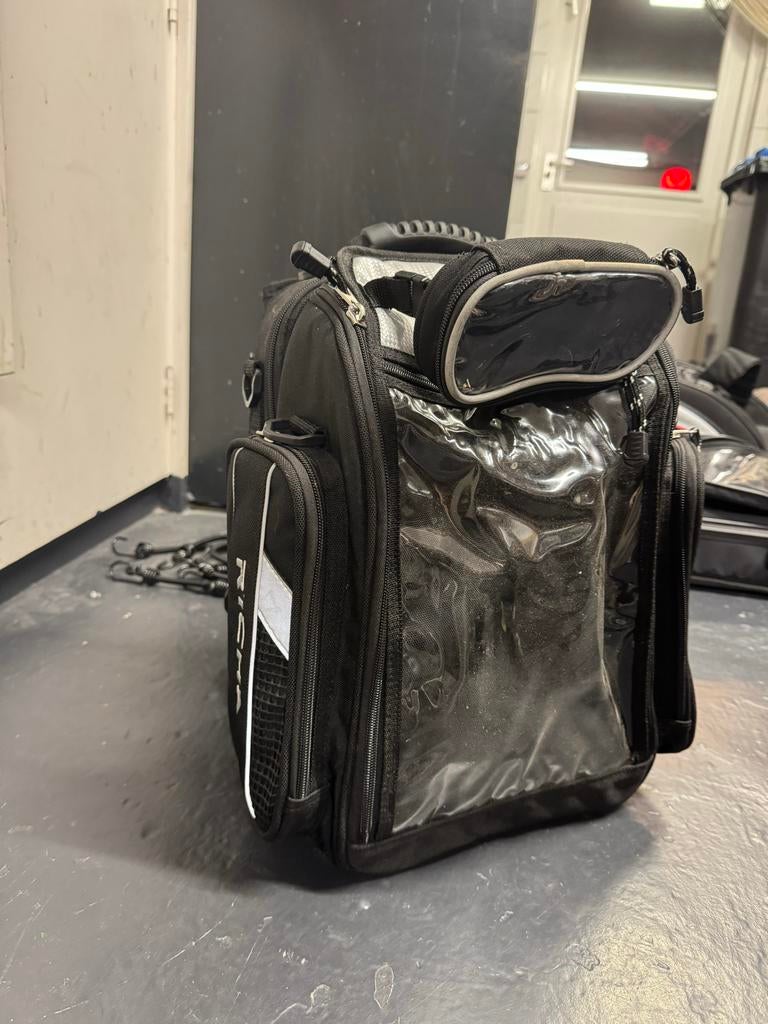 Motorfiets Tanktas Set - Zwart, Richa, Ophalen of Verzenden, Gebruikt