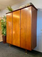 Vintage kledingkast jaren 50/60 retro teak linnenkast kast, 150 tot 200 cm, Zo goed als nieuw, Nvt, Deens design retro sixties linnenkast bergkast pastoe