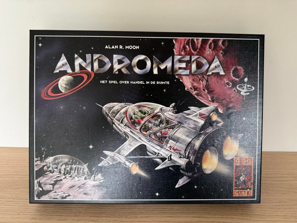 Andromeda Bordspel - Handel in de Ruimte (999 Games), Hobby en Vrije tijd, Gezelschapsspellen | Bordspellen, Gebruikt, Drie of vier spelers