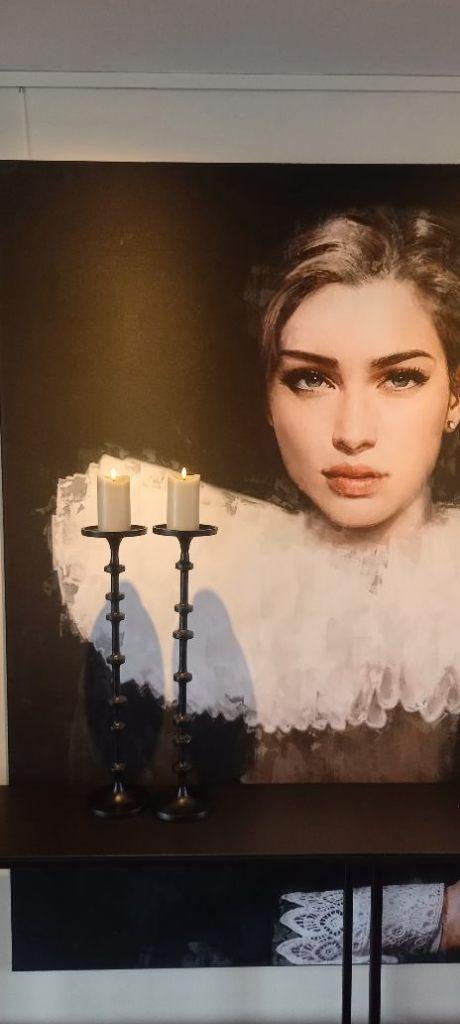 Colmore by Diga Set kandelaren Zwart 18x60 cm, Huis en Inrichting, 50 tot 75 cm, Zwart, Nieuw, Ophalen of Verzenden