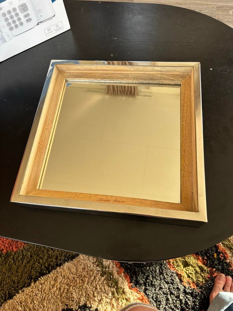 Originele Riviera Maison spiegel - zo goed als nieuw, Minder dan 50 cm, Vierkant, Ophalen of Verzenden, Zo goed als nieuw