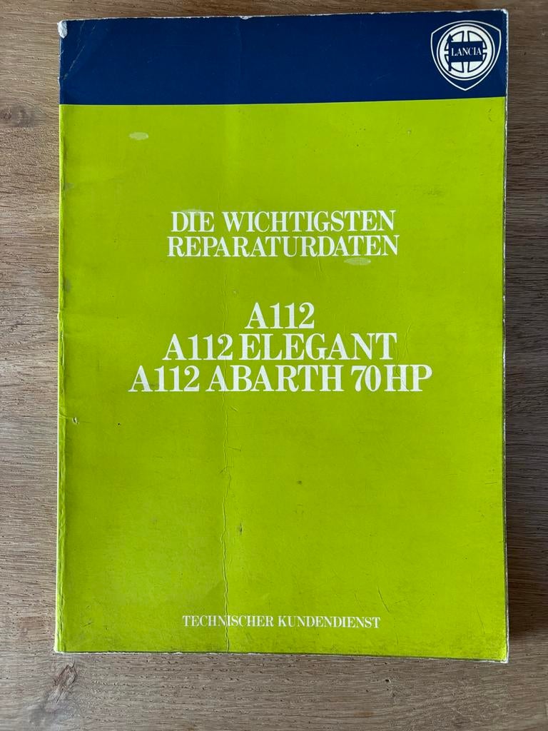 Werkplaatshandboek Autobianchi A112 - Reparatiegegevens, Ophalen of Verzenden, Gelezen