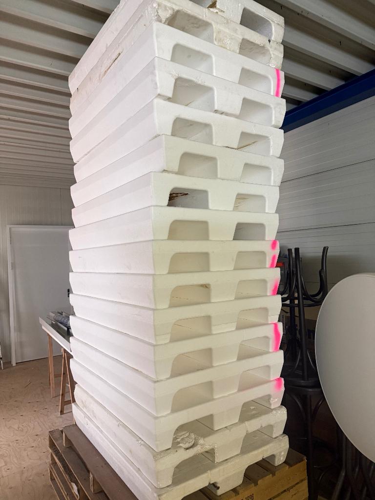 Tempex / Piepschuim Europallets 120x80cm. 14,5cm. hoog, Doe-het-zelf en Verbouw, Isolatie en Afdichting, Ophalen, 12 cm of meer