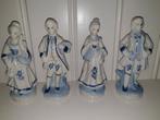 Set van 4 porseleinen beeldjes, 16 cm hoog, Ophalen of Verzenden, Gebruikt, Mens