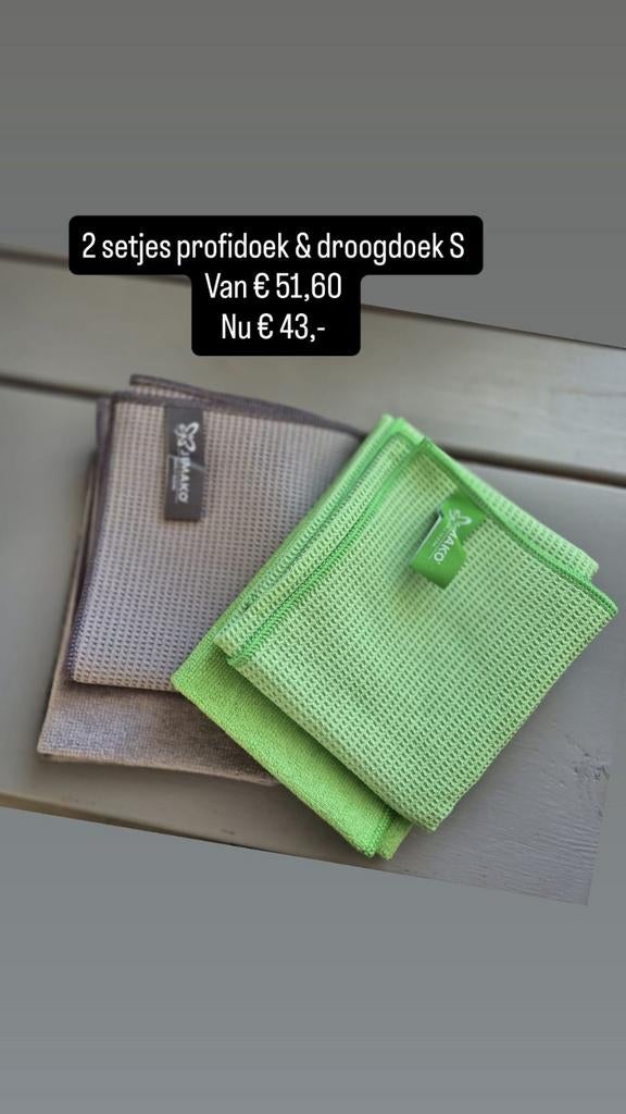 2x Mako Profidoek & Droogdoek S - Nieuw!, Huis en Inrichting, Schoonmaakartikelen, Ophalen of Verzenden, Mop of Dweil