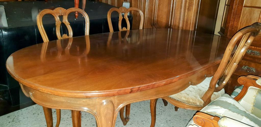 Chippendale eettafel, Ophalen