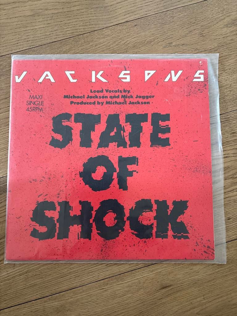 The Jacksons - State of Shock (Maxi-Single 45RPM), Cd's en Dvd's, Vinyl Singles, Gebruikt, Maxi-single, 1980 - 1989, Pop