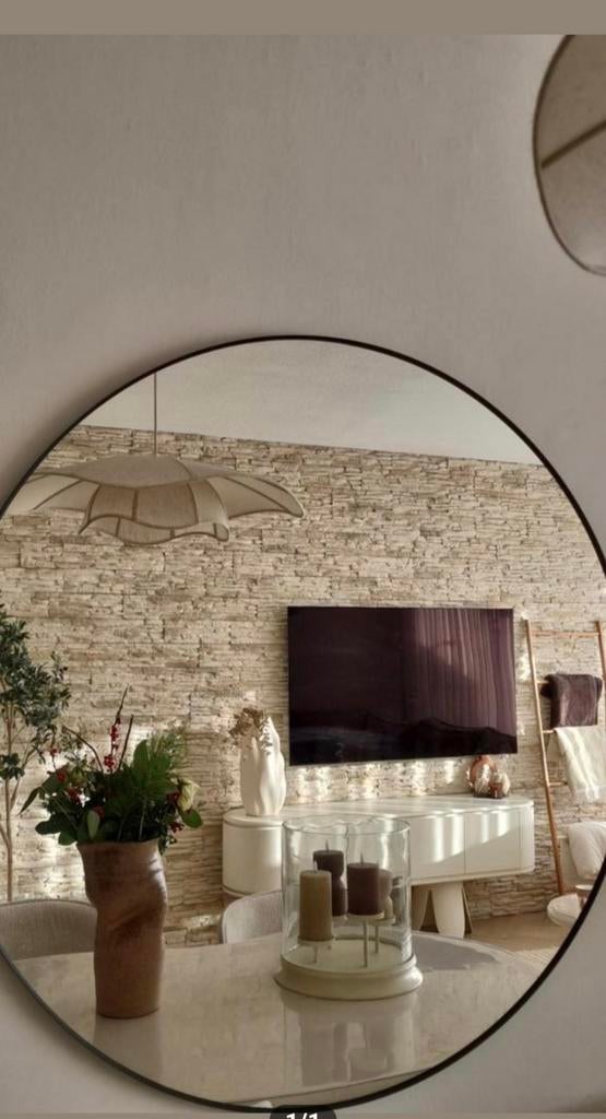 Grote ronde spiegel - 110cm - Zo goed als nieuw, Huis en Inrichting, Woonaccessoires | Spiegels, 100 tot 150 cm, Rond, Ophalen of Verzenden