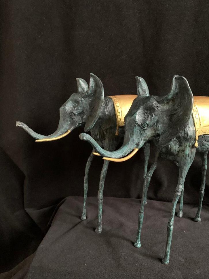 Olifant / Olifanten ,Brons, Dali, Antiek en Kunst, Kunst | Beelden en Houtsnijwerken, Beeld, Brons, Ophalen of Verzenden