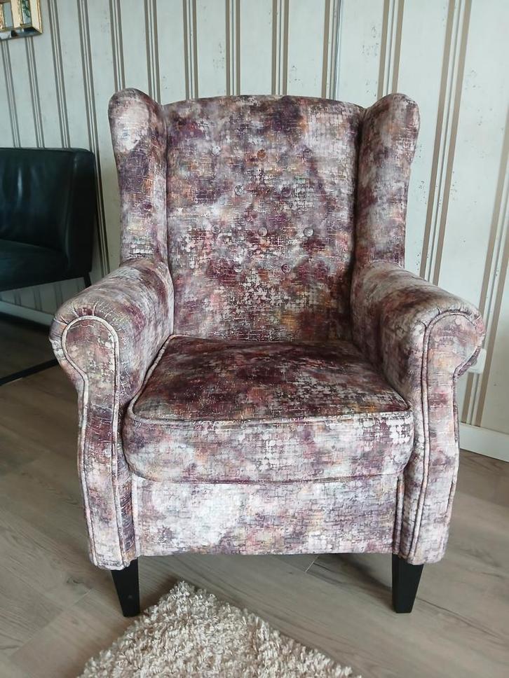 2 mooie oorfauteuils in goede staat - Hoef en Haag, Huis en Inrichting, Fauteuils, Gebruikt, Stof, 75 tot 100 cm, 75 tot 100 cm