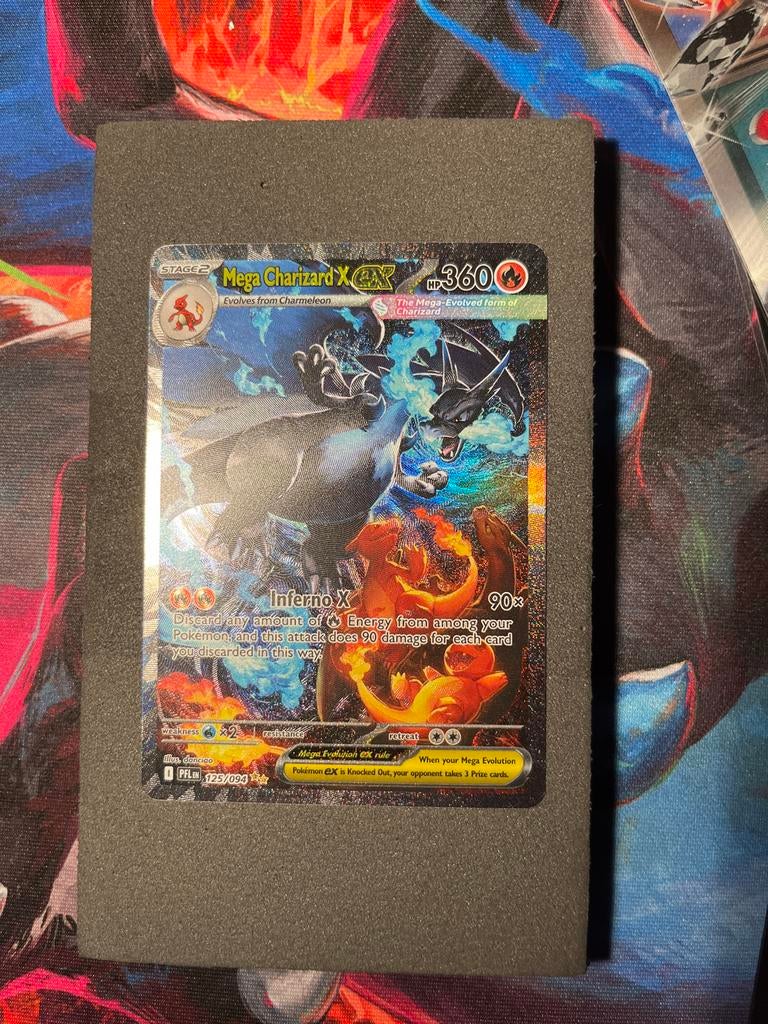 Mega Charizard EX 125/094 Phantasmal Flames (Ruil), Ophalen, Zo goed als nieuw, Losse kaart, Foil