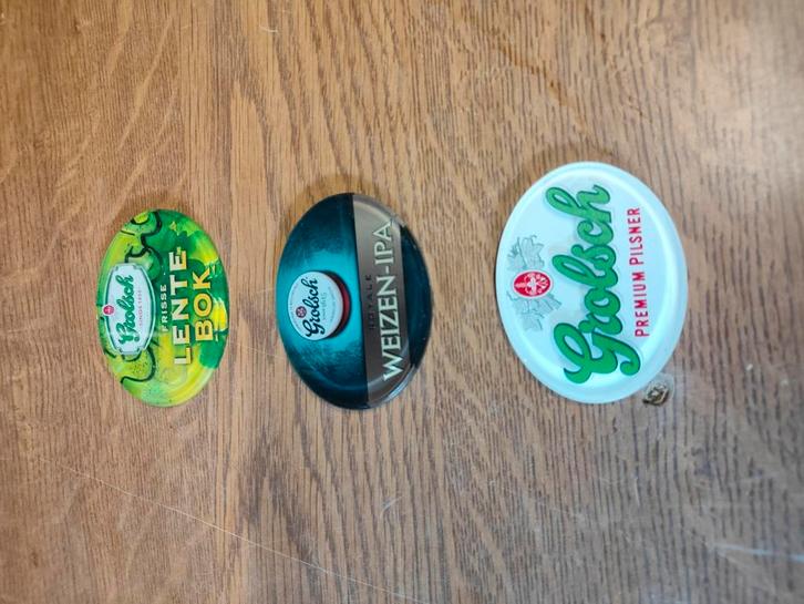 Grolsch Tapknoppen - Lente Bok, Weizen-IPA, Premium Pilsner, Verzamelen, Biermerken, Zo goed als nieuw, Overige typen, Grolsch