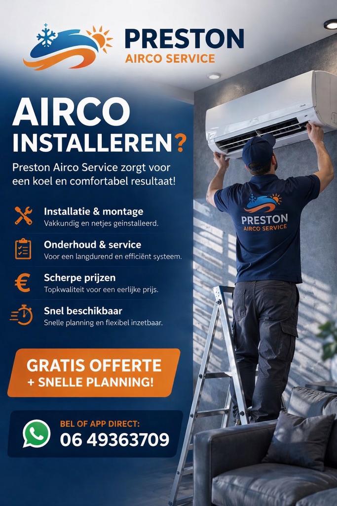 Airco Installatie & Service - Koel en Comfortabel Resultaat, Witgoed en Apparatuur, Airco's, Nieuw, 3 snelheden of meer, Ophalen of Verzenden