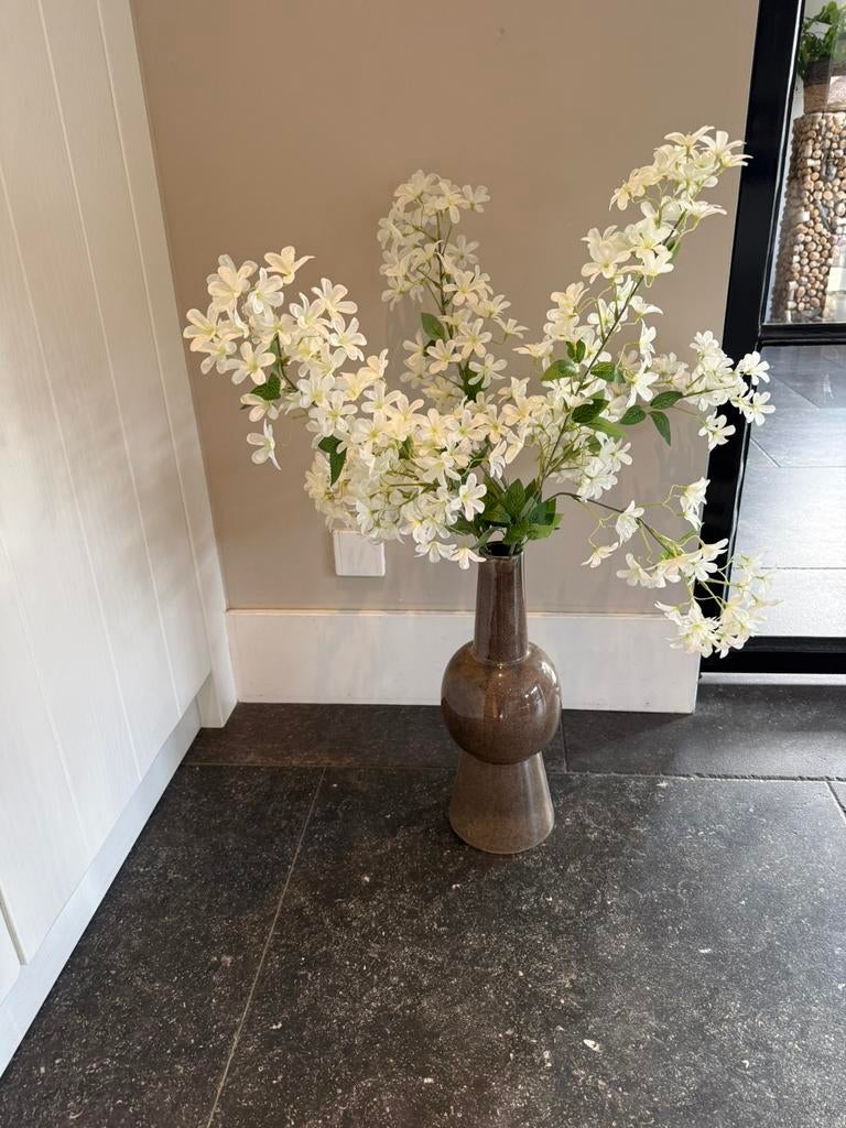 Vaas met kunstbloemen, Ophalen, Zo goed als nieuw