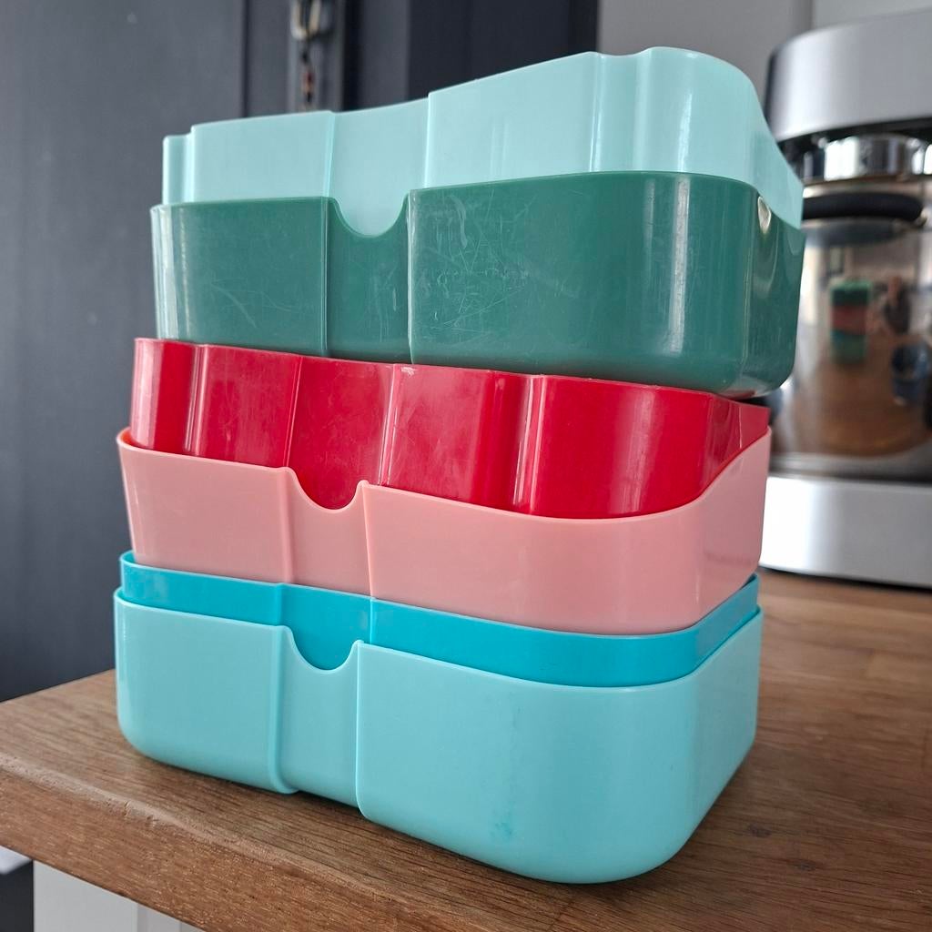 3 Hema broodtrommels in diverse kleuren, Ophalen of Verzenden, Gebruikt