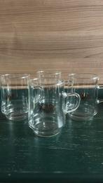 4 PickWick theeglazen opdruk koets met paarden, jaren 80 p/4, Ophalen of Verzenden, Zo goed als nieuw, Overige typen