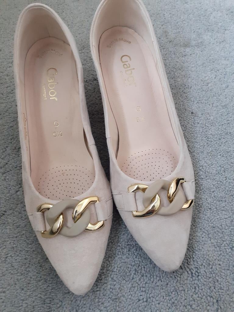 Damesschoenen Gabor mt 6,5 beige hak is 6cm, Kleding | Dames, Ophalen of Verzenden, Zo goed als nieuw, Beige