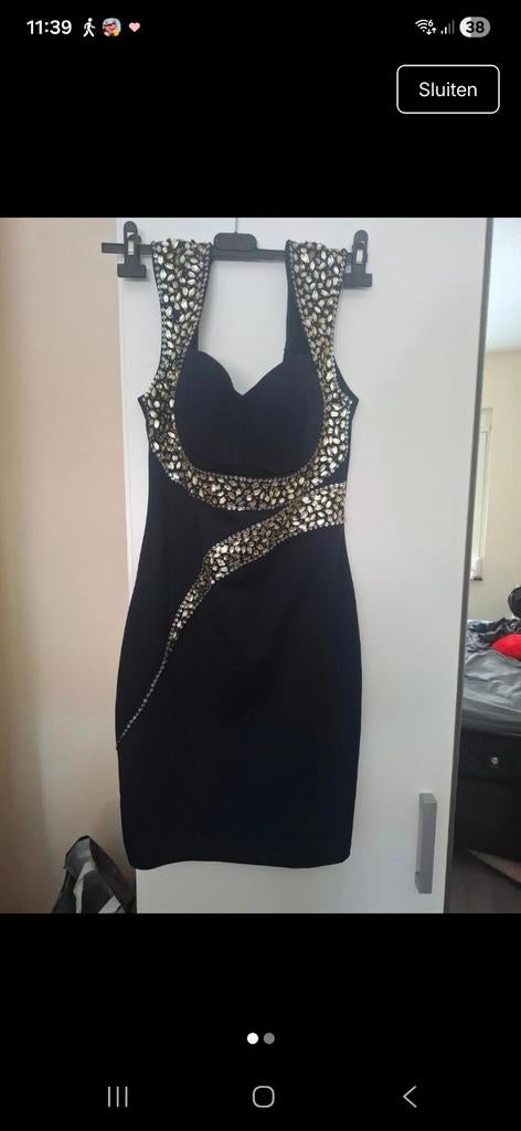 Soky&Soka Marine Blauwe Cocktailjurk Maat M/38, Kleding | Dames, Jurken, Maat 38/40 (M), Soky&Soka, Blauw, Ophalen of Verzenden