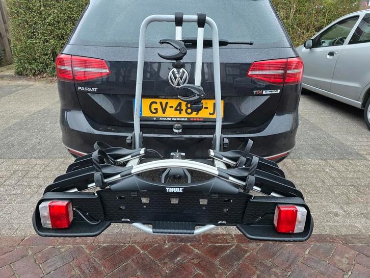 Thule EuroWay G2 921 fietsendrager, Auto diversen, Fietsendragers, Zo goed als nieuw, Trekhaakdrager, 2 fietsen, Brede banden