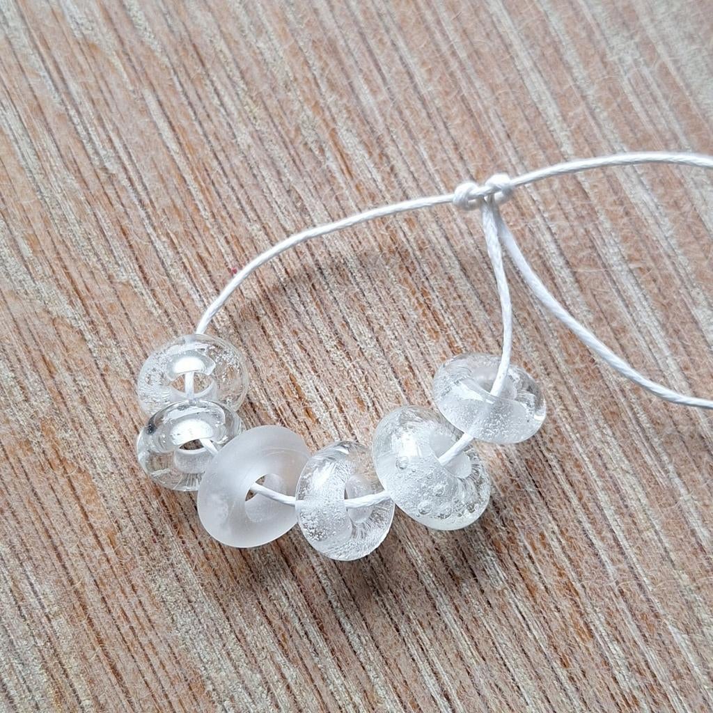 Handgemaakte kralen van gerecycled glas, past op pandora, Verzenden, Nieuw, Kraal
