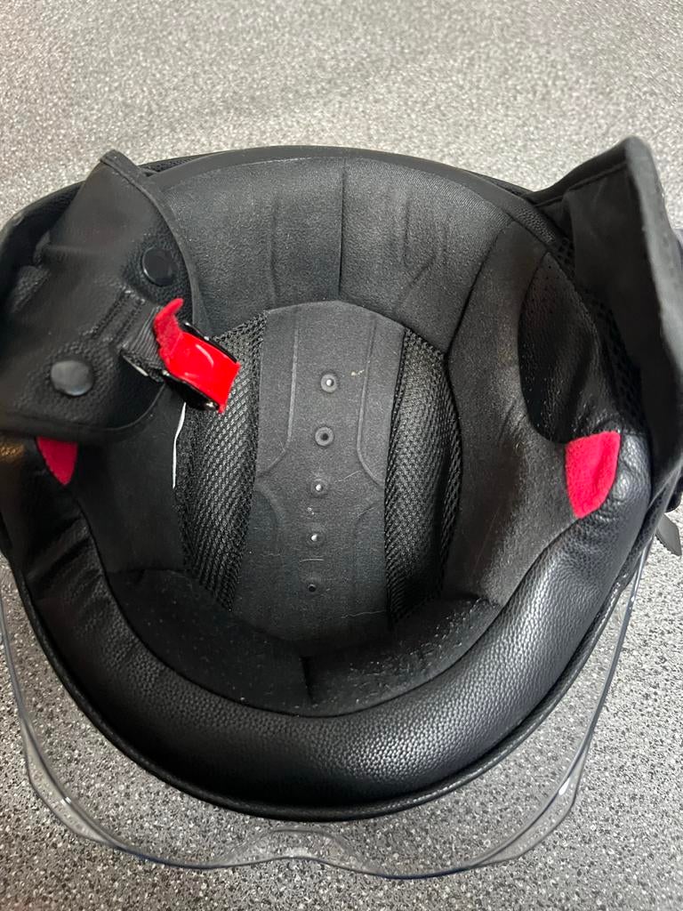 Scooter helm maat L - Zwart, Fietsen en Brommers, Brommerhelmen, Ophalen of Verzenden, Gebruikt, Large