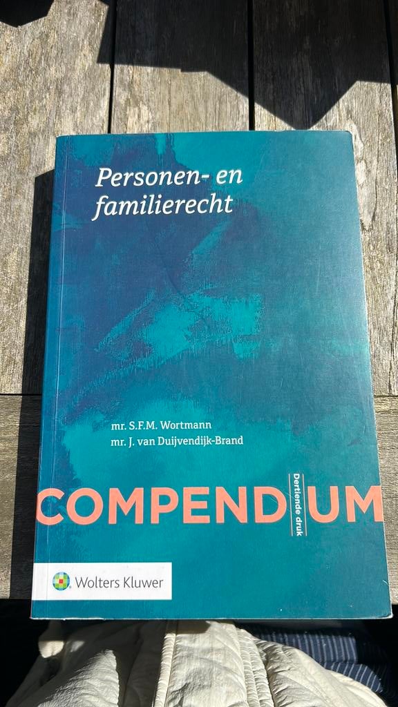 Compendium van het personen- en familierecht, Boeken, Ophalen of Verzenden, Zo goed als nieuw, J. van Duijvendijk-Brand; S.F.M. Wortmann