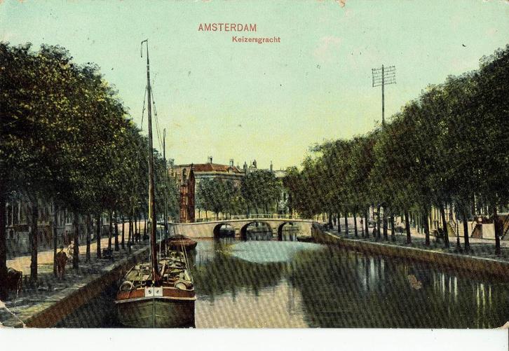 Amsterdam – Keizersgracht. Gelopen Mechelen(LB) 1908., Verzamelen, Ansichtkaarten | Nederland, Gelopen, Noord-Holland, Voor 1920